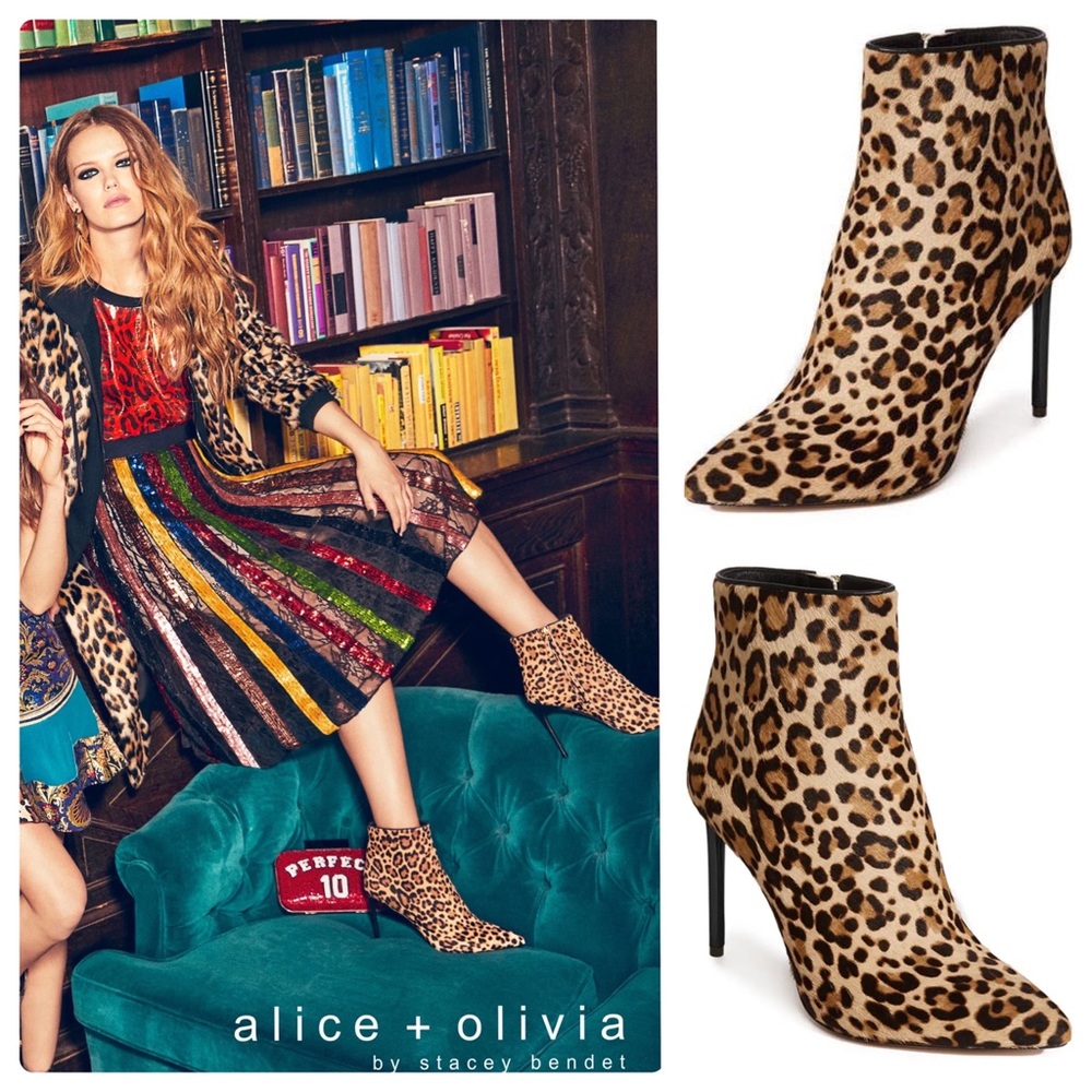 ALICE + OLIVIA Celyn Leopard Bootie